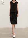 BASERANGE 25 Early Spring Organic Cotton Large Neckline Irregular Vest BAS-TOTUT-RC-SU25-FOVEA